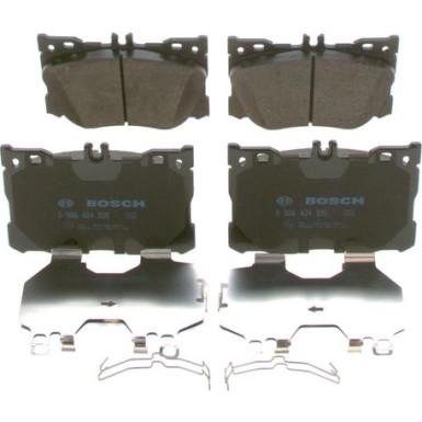 BOSCH | Bremsbelagsatz, Scheibenbremse | 0 986 424 335