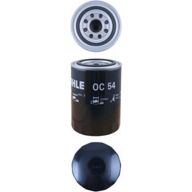 MAHLE ORIGINAL OC 54 Ölfilter 1"-12UNF-2B, Anschraubfilter MAHLE ORIGINAL OC 54 Ölfilter 1"-12UNF-2B, Anschraubfilter