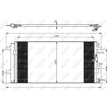 NRF | Kondensator, Klimaanlage | 350060