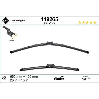 SWF Wischblatt Scheibenwischer DAS ORIGINAL SET 119265