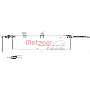 Metzger | Seilzug, Feststellbremse | 17.6032