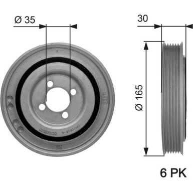 TVD1032 Riemenscheibe, Kurbelwelle DriveAlign™