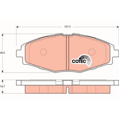 GDB3195 Bremsbelagsatz, Scheibenbremse COTEC