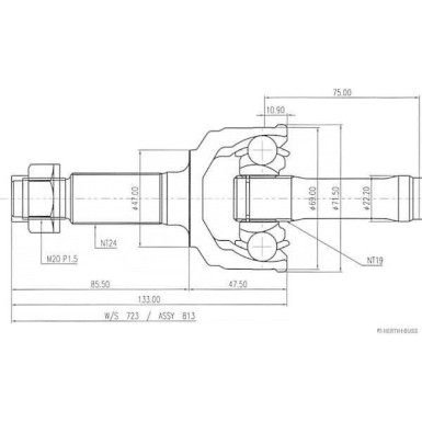 J2826019 Gelenksatz, Antriebswelle