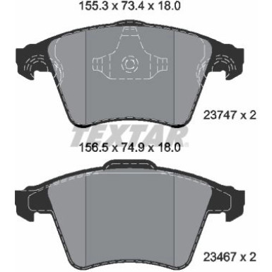 2374701 Bremsbelagsatz, Scheibenbremse Q+