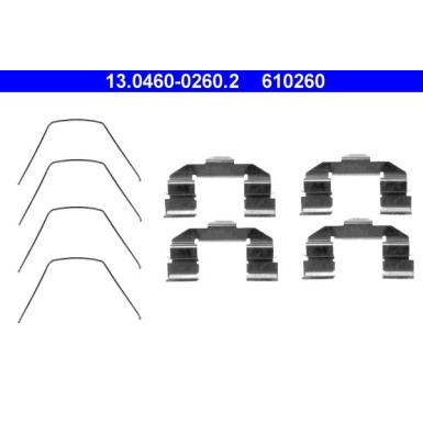 ATE | Zubehörsatz, Scheibenbremsbelag | 13.0460-0260.2