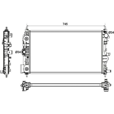 53131 Kühler, Motorkühlung EASY FIT