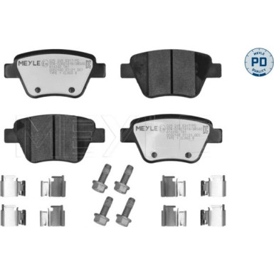 Meyle | Bremsbelagsatz, Scheibenbremse | 025 245 6317/PD