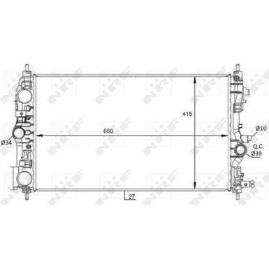 NRF | Kühler, Motorkühlung | 59076