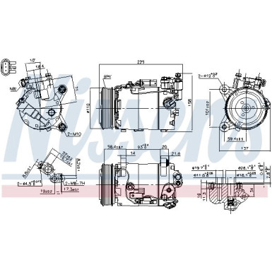 Nissens | Kompressor, Klimaanlage | 890600