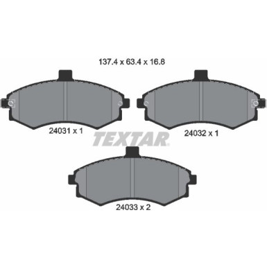 2403101 Bremsbelagsatz, Scheibenbremse