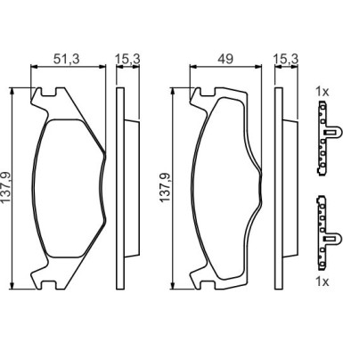 0 986 468 871 Bremsbelagsatz, Scheibenbremse