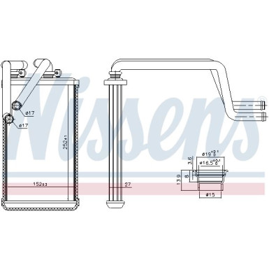 Nissens | Wärmetauscher, Innenraumheizung | 707074