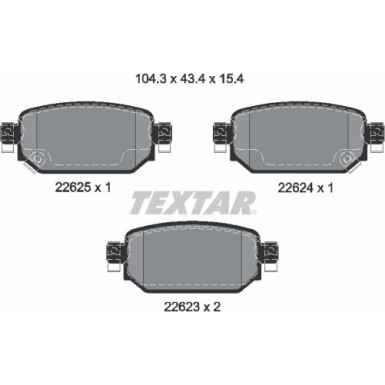 Textar Bremsbelagsatz, Scheibenbremse Q+ 2262301