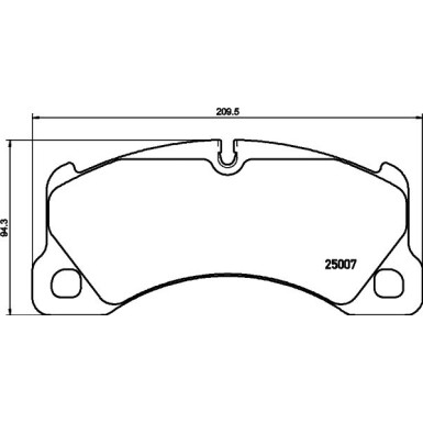Hella | Bremsbelagsatz, Scheibenbremse | 8DB 355 015-801