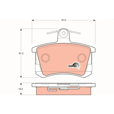 GDB1163 Bremsbelagsatz, Scheibenbremse COTEC