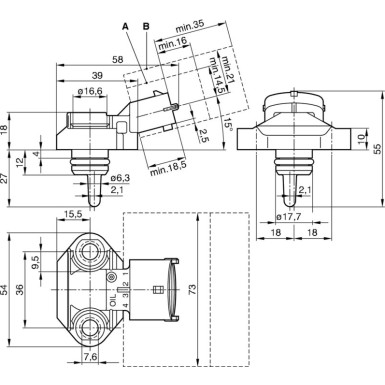 0 281 006 282 Sensor, Öltemperatur/-druck