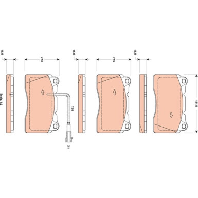 GDB1871 Bremsbelagsatz, Scheibenbremse
