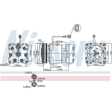 Nissens | Kompressor, Klimaanlage | 89083