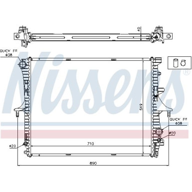 Nissens | Kühler, Motorkühlung | 65275A