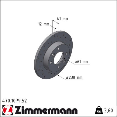 Zimmermann Bremsscheibe SPORT Z 470.1079.52