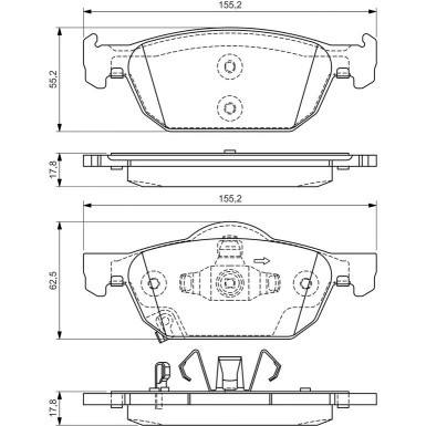 0 986 494 383 Bremsbelagsatz, Scheibenbremse