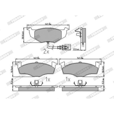 Ferodo | Bremsbelagsatz, Scheibenbremse | FDB1634 Ferodo | Bremsbelagsatz, Scheibenbremse | FDB1634