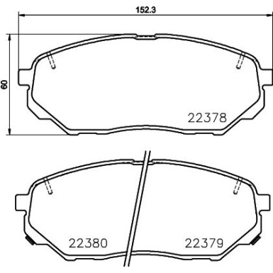 Hella | Bremsbelagsatz, Scheibenbremse | 8DB 355 024-901