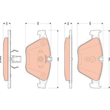 GDB1854 Bremsbelagsatz, Scheibenbremse