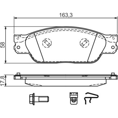 0 986 494 141 Bremsbelagsatz, Scheibenbremse
