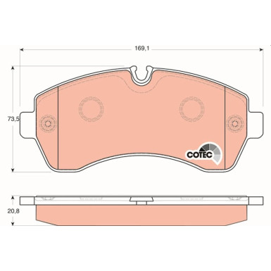 GDB1696 Bremsbelagsatz, Scheibenbremse COTEC