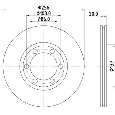 Hella | Bremsscheibe | 8DD 355 105-111
