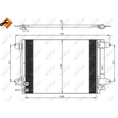 350028 Kondensator, Klimaanlage EASY FIT