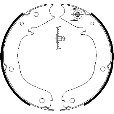 0 986 487 710 Bremsbackensatz, Feststellbremse