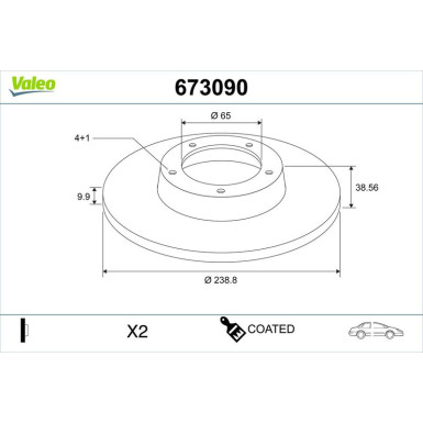 Valeo | Bremsscheibe | 673090
