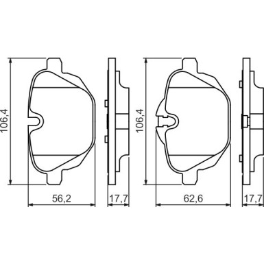 0 986 494 432 Bremsbelagsatz, Scheibenbremse
