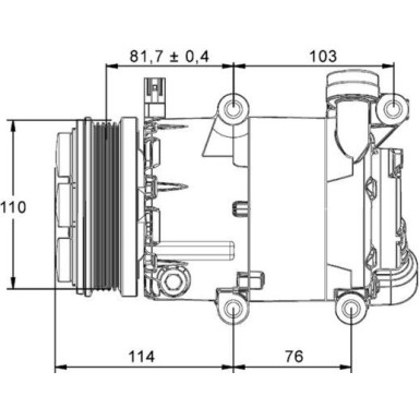 Mahle | Kompressor, Klimaanlage | ACP 866 000P
