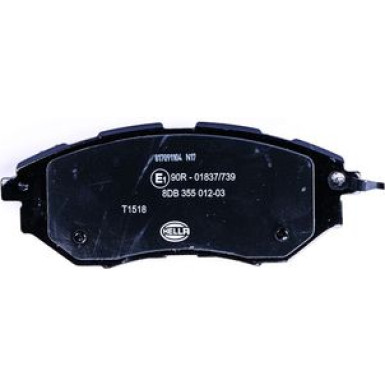 Hella | Bremsbelagsatz, Scheibenbremse | 8DB 355 012-031