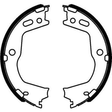 Hella | Bremsbackensatz, Feststellbremse | 8DA 355 050-981