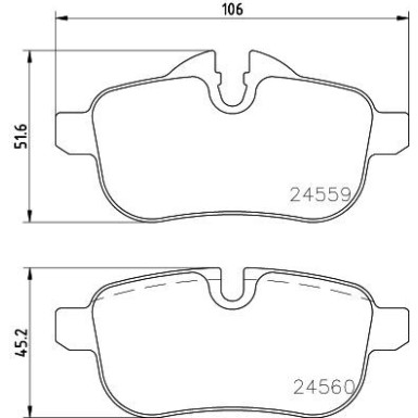 Hella | Bremsbelagsatz, Scheibenbremse | 8DB 355 014-621