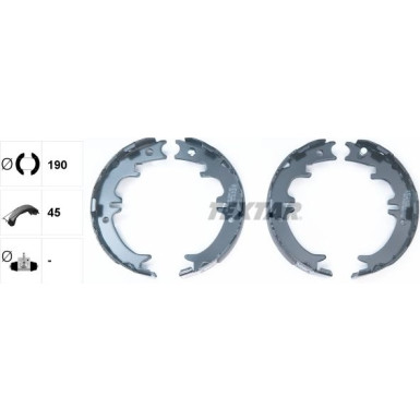 91060500 Bremsbackensatz, Feststellbremse