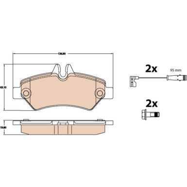 GDB2076 Bremsbelagsatz, Scheibenbremse