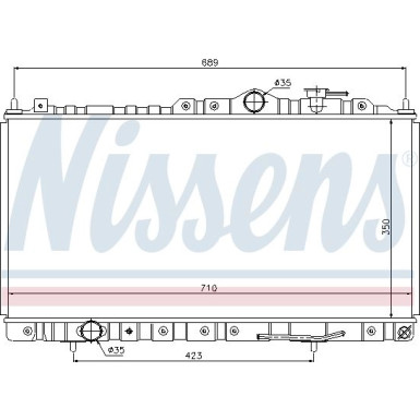 Nissens | Kühler, Motorkühlung | 68180
