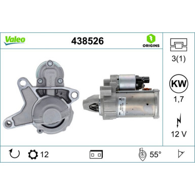 438526 Starter VALEO ORIGINS STOP&START - NEW O.E. TECHNOLOGIE