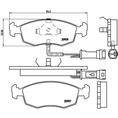 Brembo | Bremsbelagsatz, Scheibenbremse | P 24 007