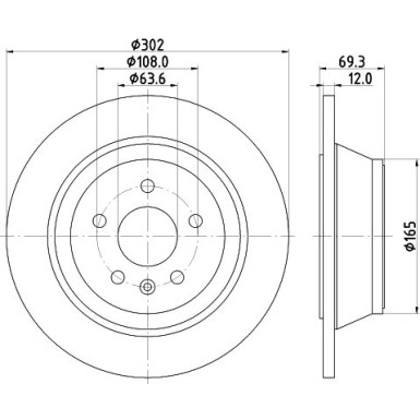 Hella | Bremsscheibe | 8DD 355 119-151