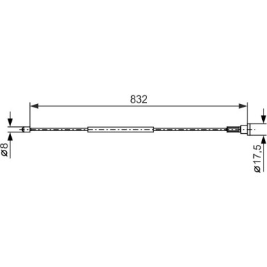 1 987 477 661 Seilzug, Feststellbremse 1 987 477 661 Seilzug, Feststellbremse