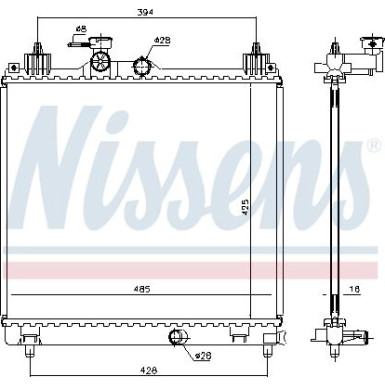 Nissens | Kühler, Motorkühlung | 606550