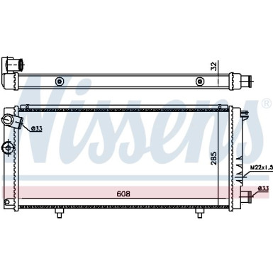 Nissens | Kühler, Motorkühlung | 63729A