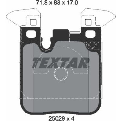 Textar Bremsbelagsatz, Scheibenbremse Q+ 2502902